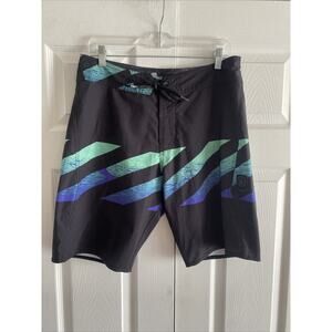 Volcom Mod Tech‎ Mens 31 Board Shorts Surfer Swim Beach Macaw 9" Swim Shorts